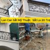 Lan can sắt mỹ thuật sắt la 20 trơn