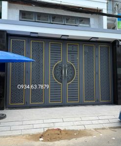 Cổng sắt 6 cánh CNC cơ khí Tâm Đức