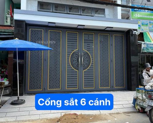 Cổng sắt 6 cánh cnc 2025 lắp đặt tại Gò Vấp