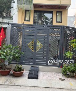 Cửa cổng sắt chữ thọ 4 cánh Cơ khí Tâm Đức