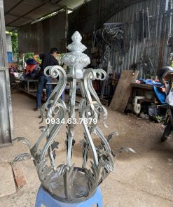 Trụ đèn cổng sắt mỹ thuật cơ khí Tâm Đức
