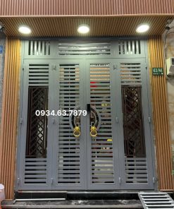 Cổng sắt 4 cánh nhà phố Cơ khí Tâm Đức